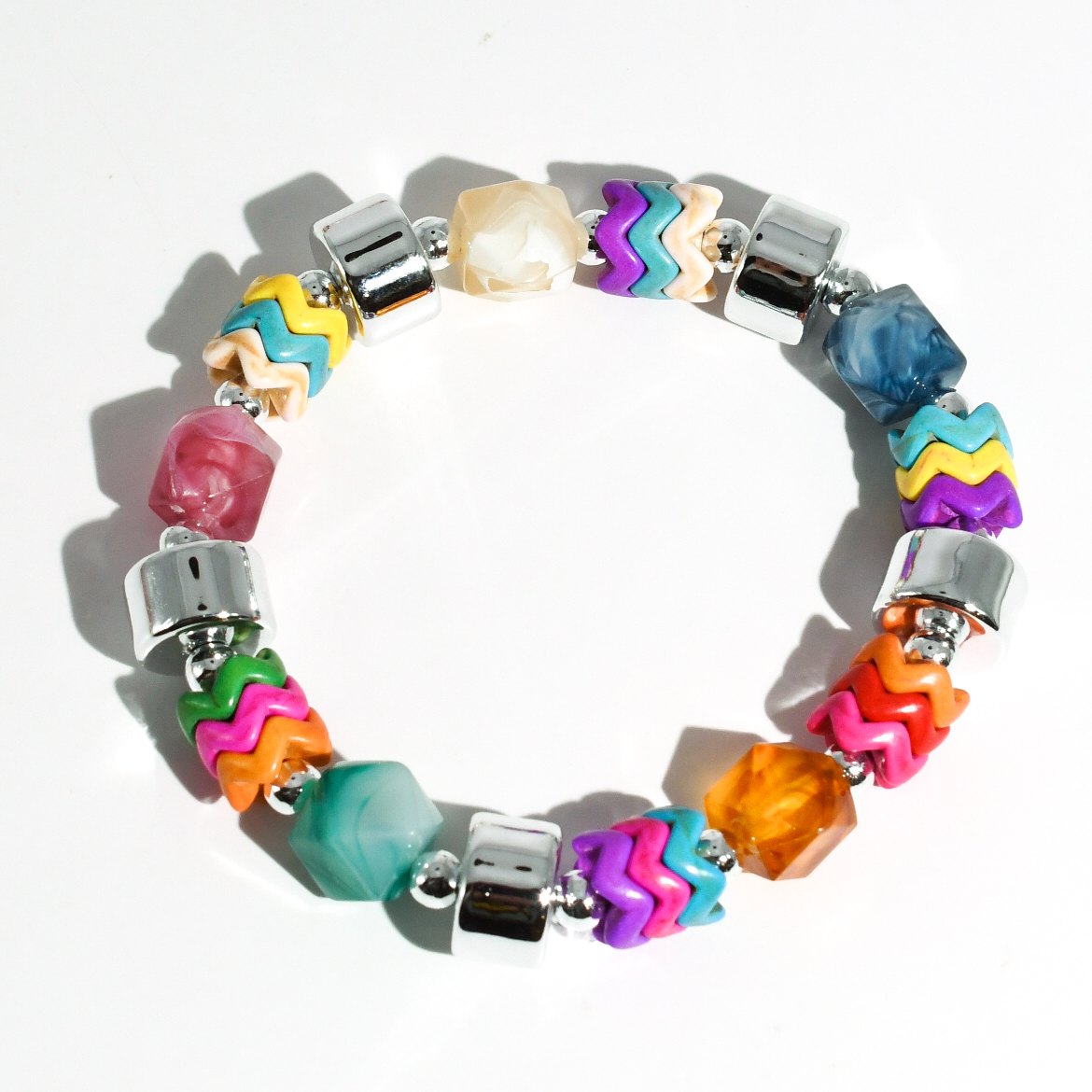 Electric Chic Silver Bracelet
