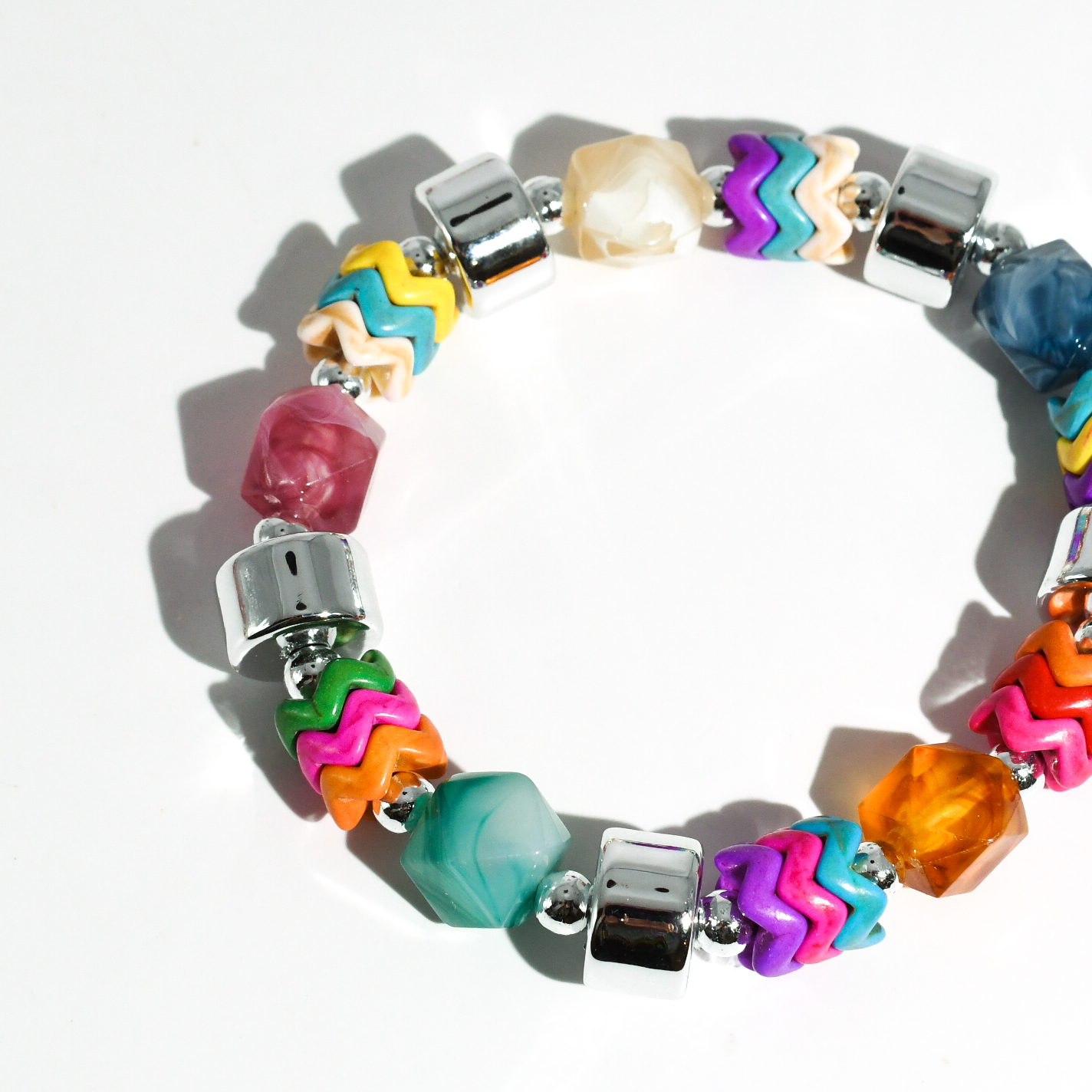 Electric Chic Silver Bracelet