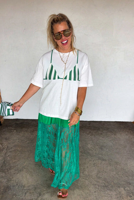 Sandy Toes Green Bikini Tee [[PRE-ORDER]]