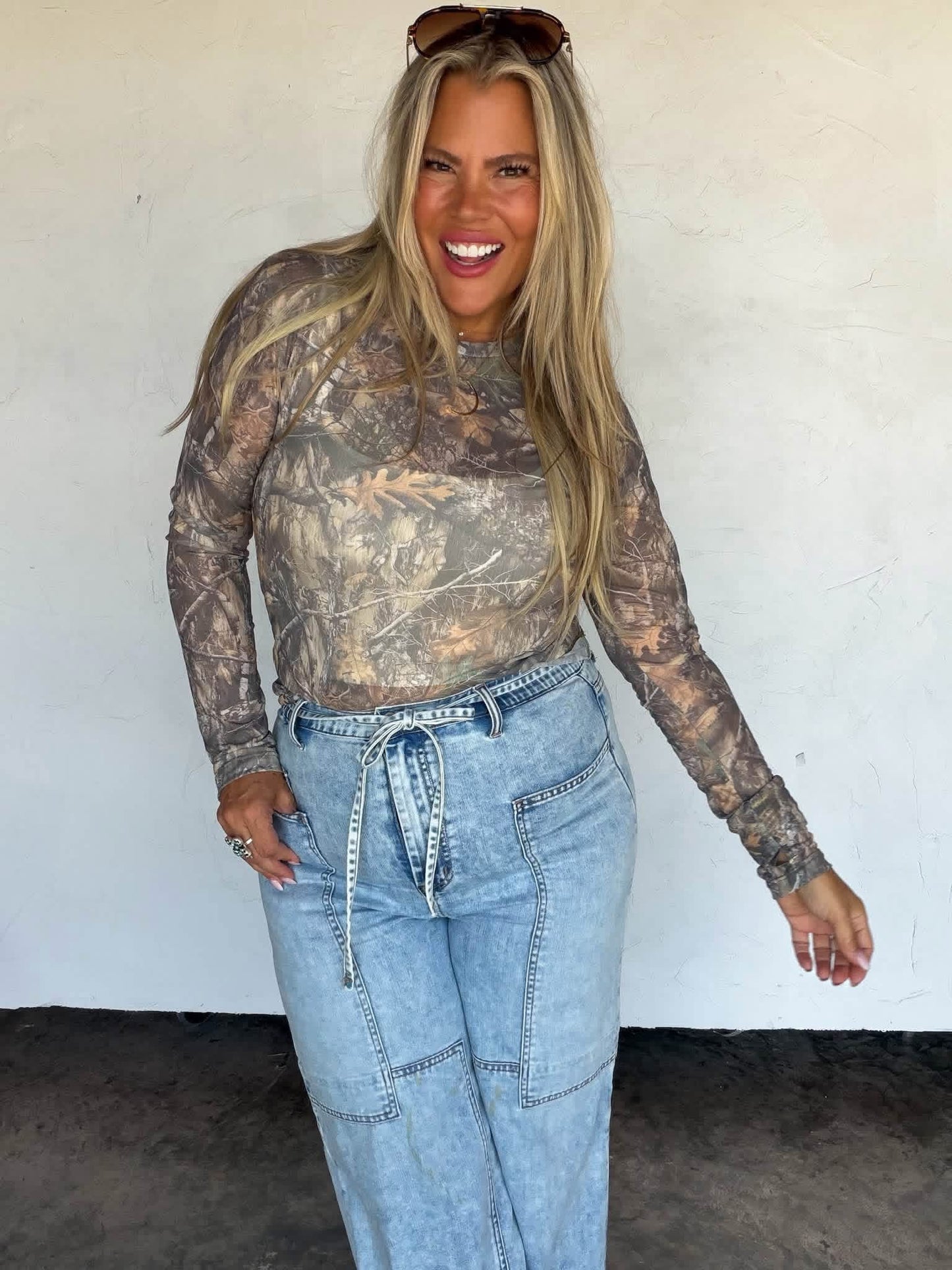 Camo Woods Mesh Top
