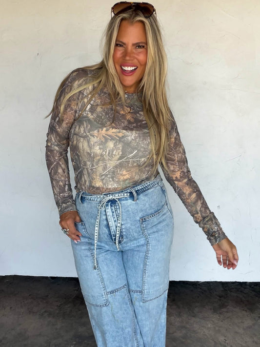 Camo Woods Mesh Top
