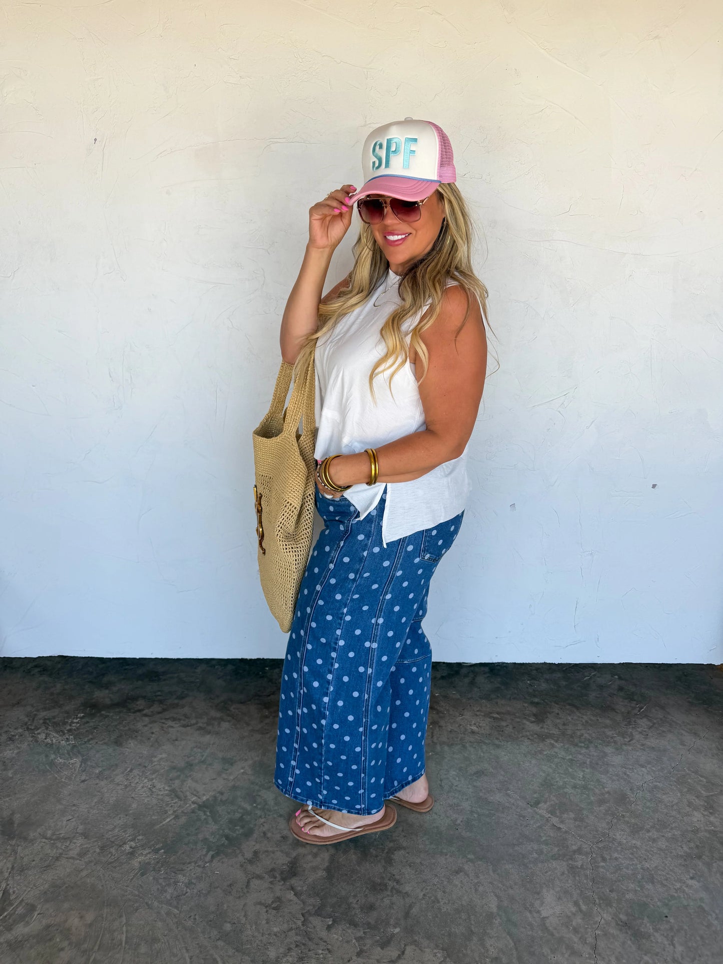 Darling Dot Barrel Jeans [[ETA Early August]]