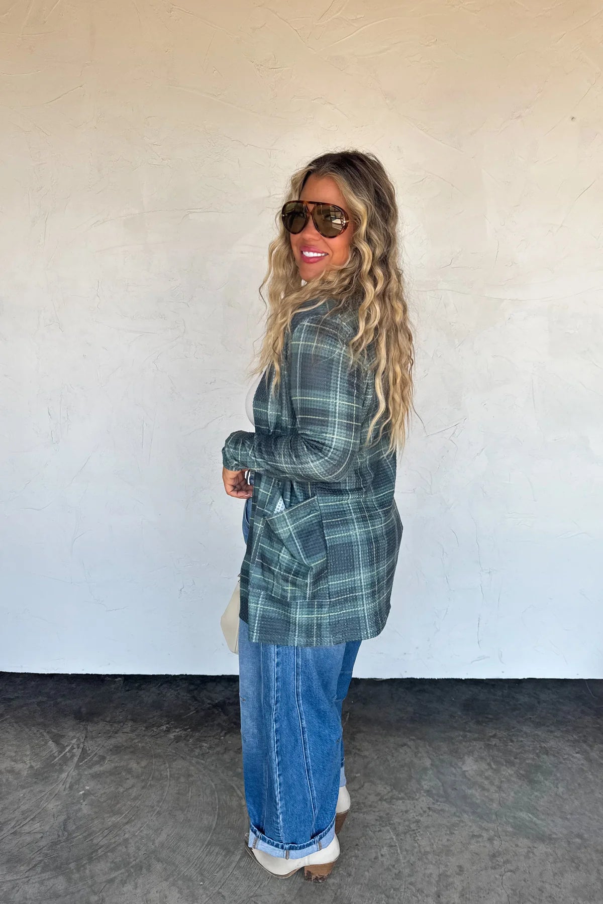 Green Plaid Lola Cardigan [[PRE-ORDER]]