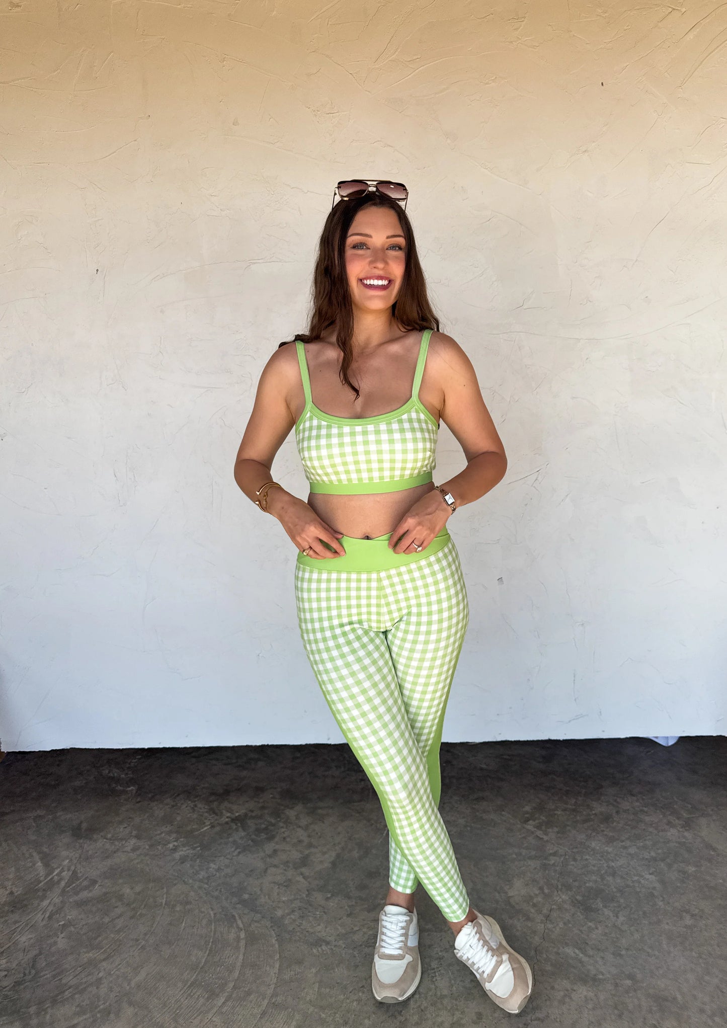 Green Gingham On the Go Leggings [[PRE-ORDER]]