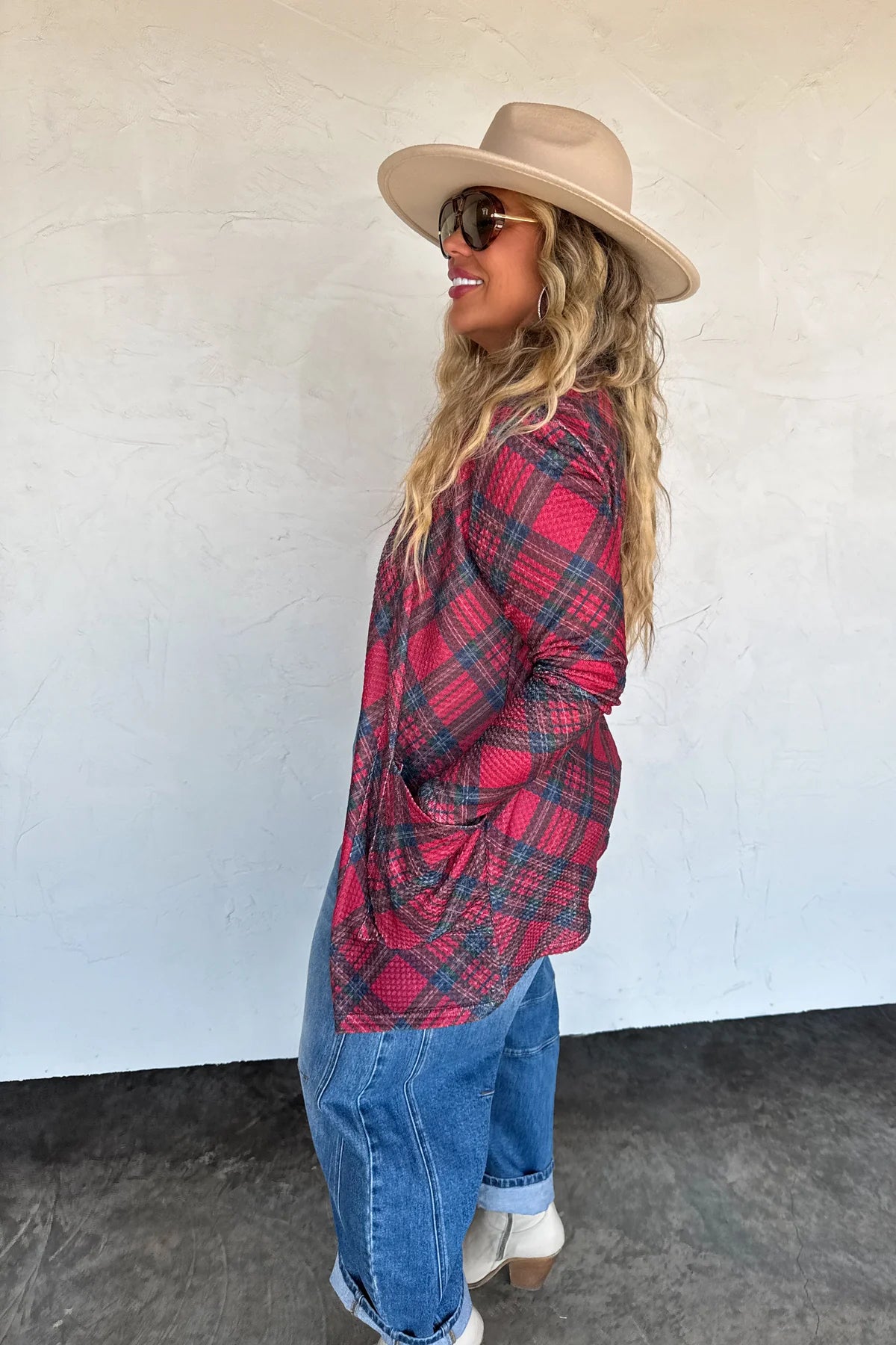 Red Plaid Lola Cardigan [[PRE-ORDER]]