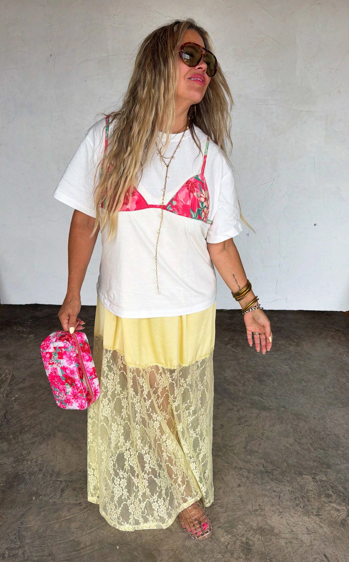 Sandy Toes Floral Bikini Tee [[PRE-ORDER]]