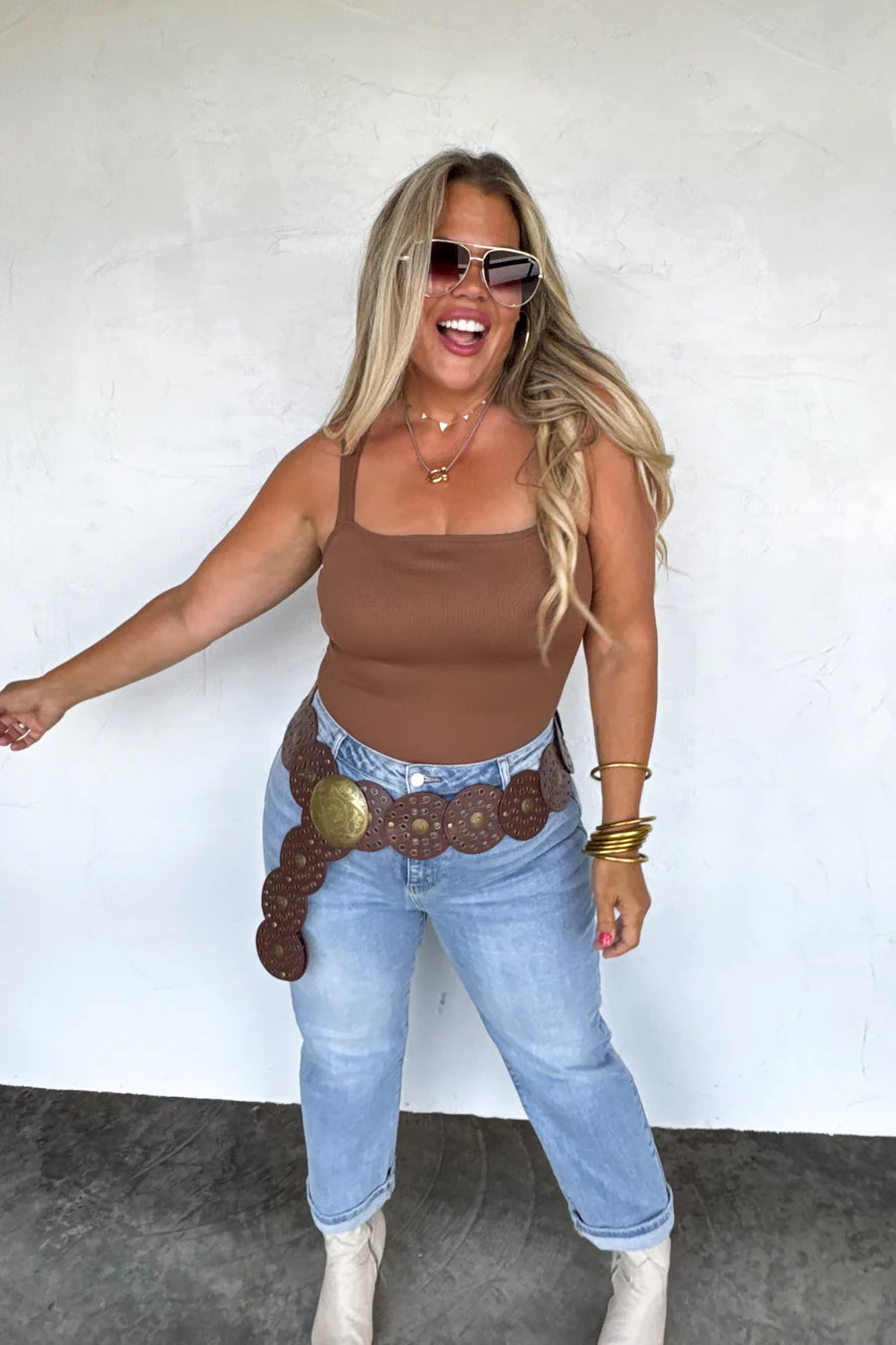 Brown Concho Belt