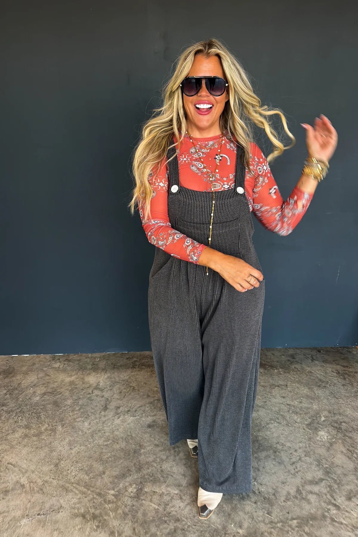 FALL KARLI OVERALLS CHARCOAL