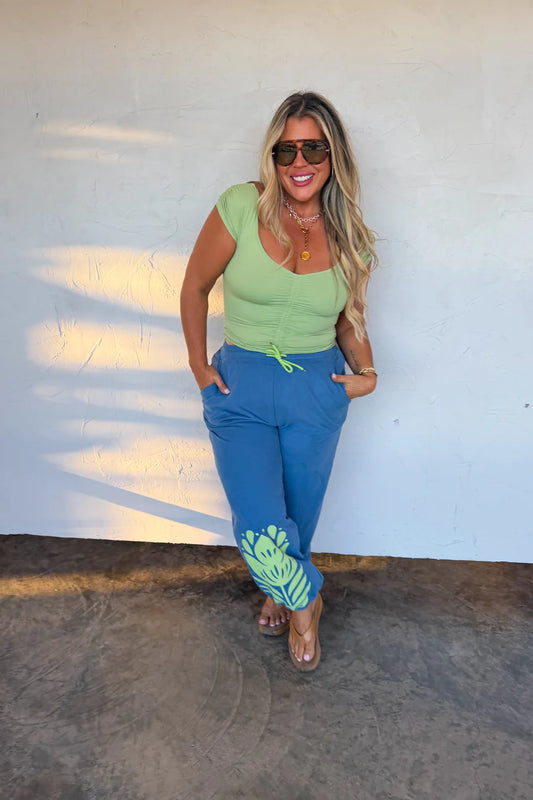 Green Cap Sleeve Top [[PRE-ORDER]]