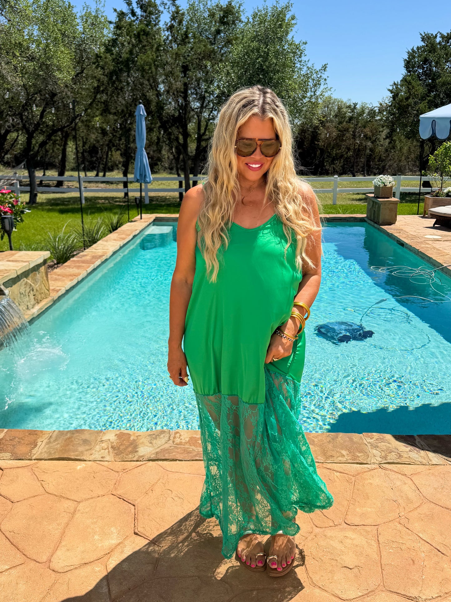 Summer Night Satin Lime Dress [[PRE-ORDER]]