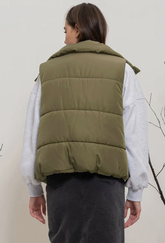 Zip Up Puffer Vest