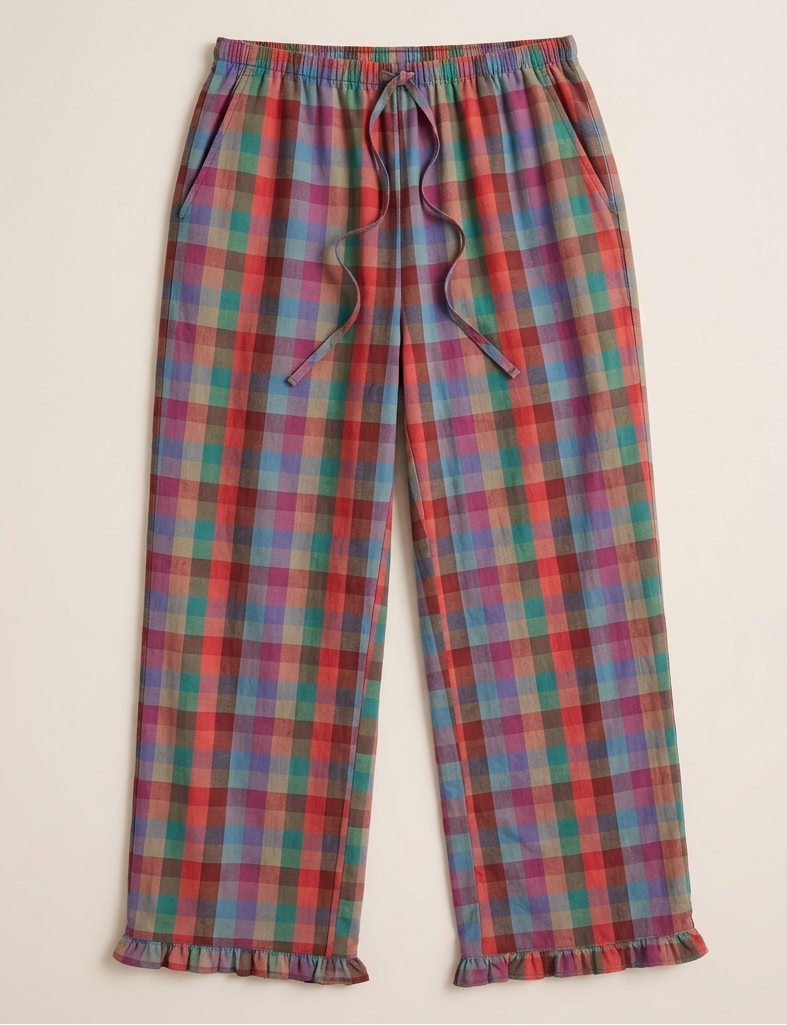 Multi Color Plaid Pant