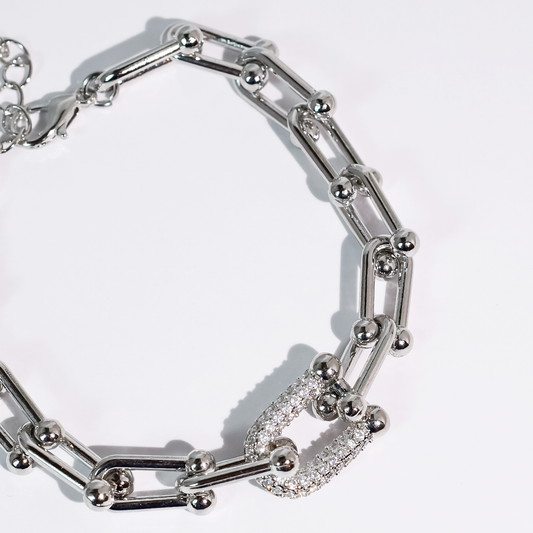Lock It In Silver Bracelet