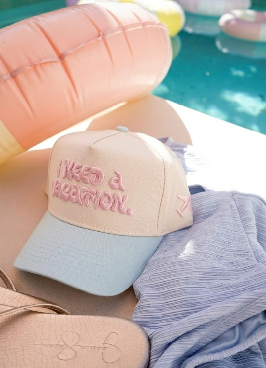 I Need a Vacation - Baby Blue Trucker Hat