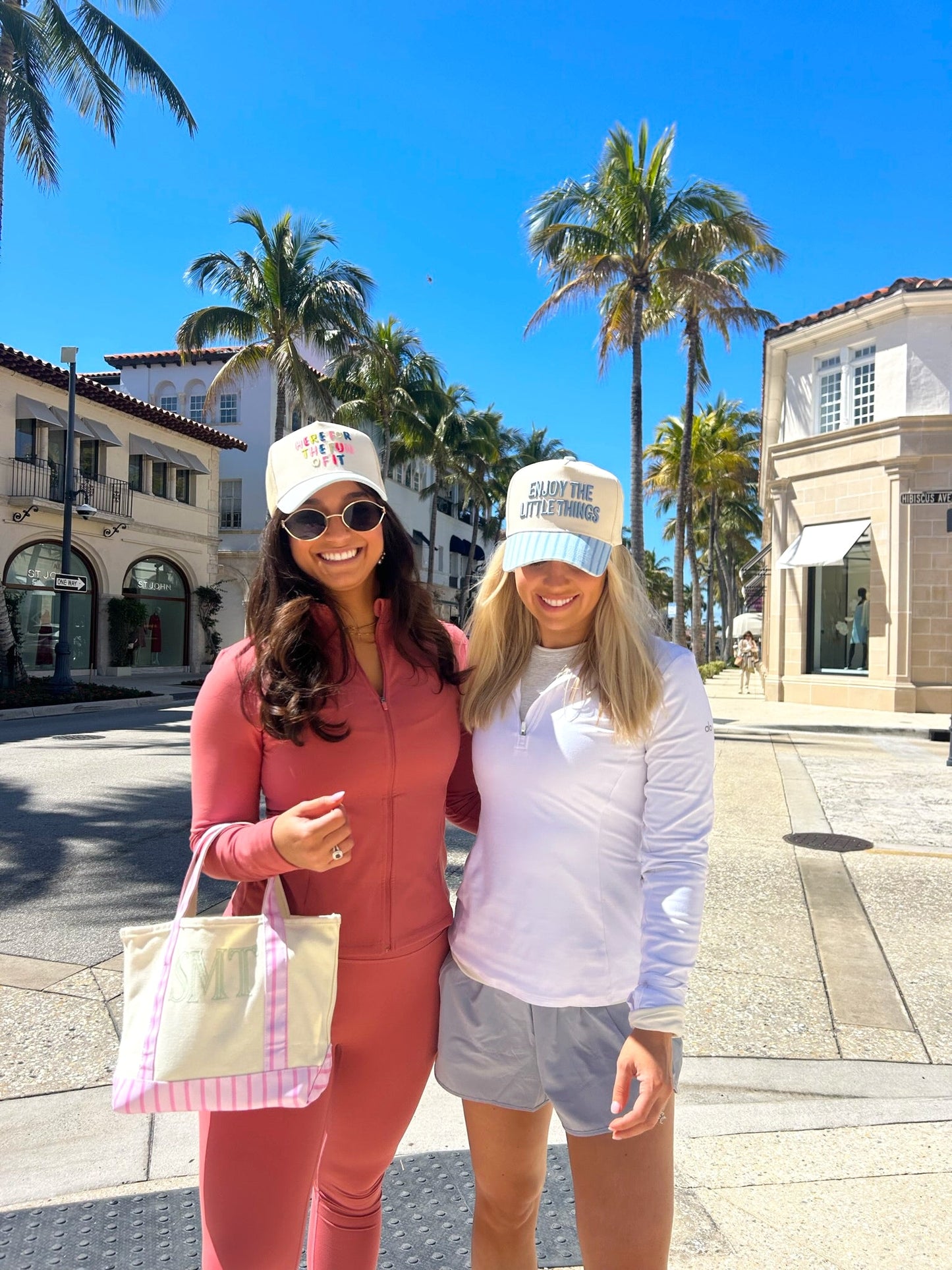 Enjoy the Little Things - Blue Stripe Vintage Trucker Hat