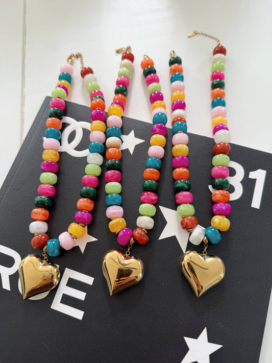 COLORFUL HEART NECKLACE