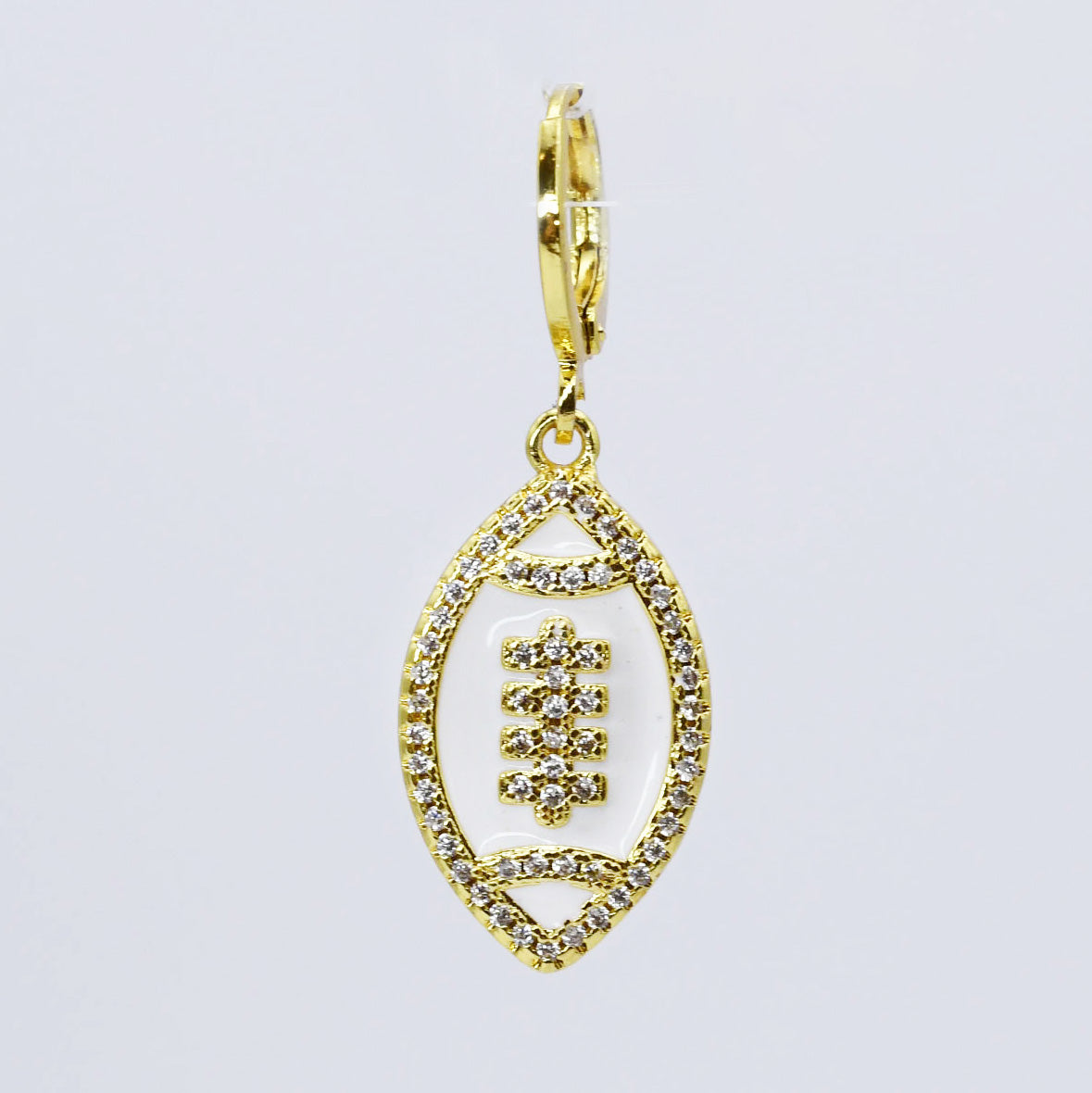 White Football Charm CH-336