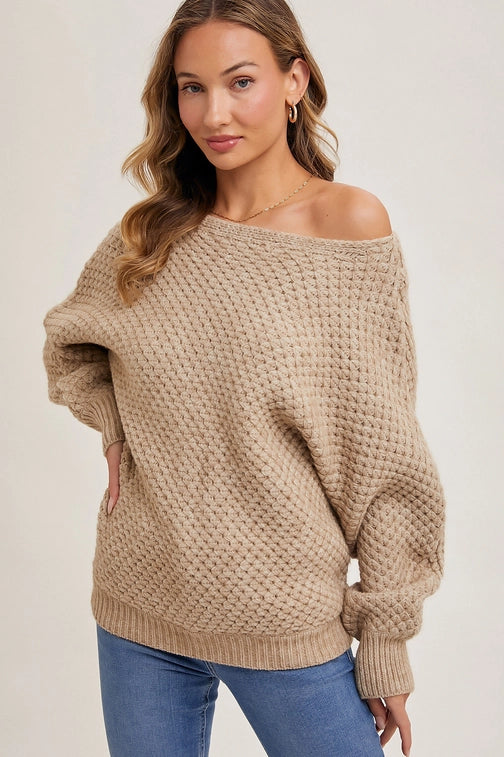 Latte Boatneck Pullover