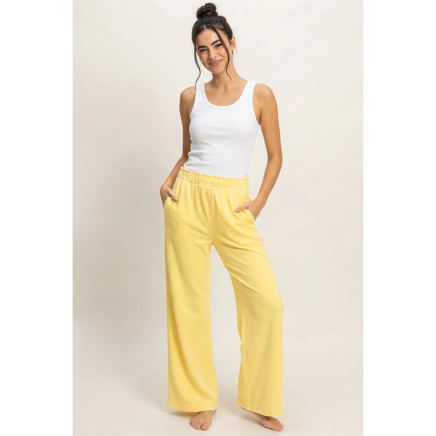Pineapple High Waist Flare Pants