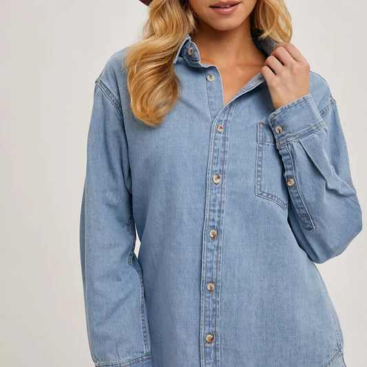 Lt. Wash Denim Button Down