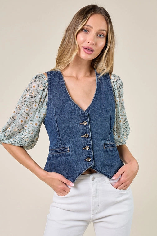 The West Structured Denim Vest