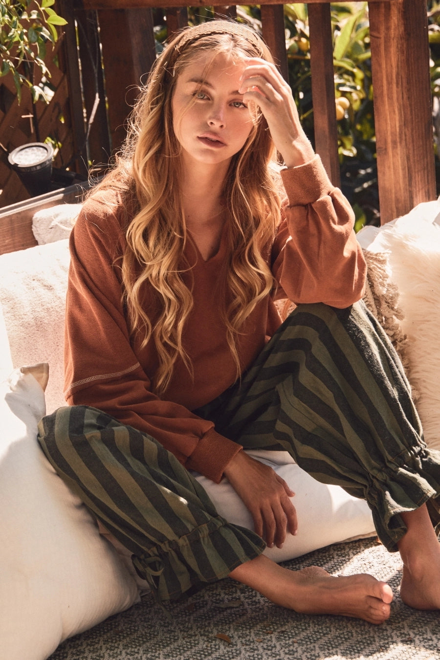Striped Wide Leg Pant