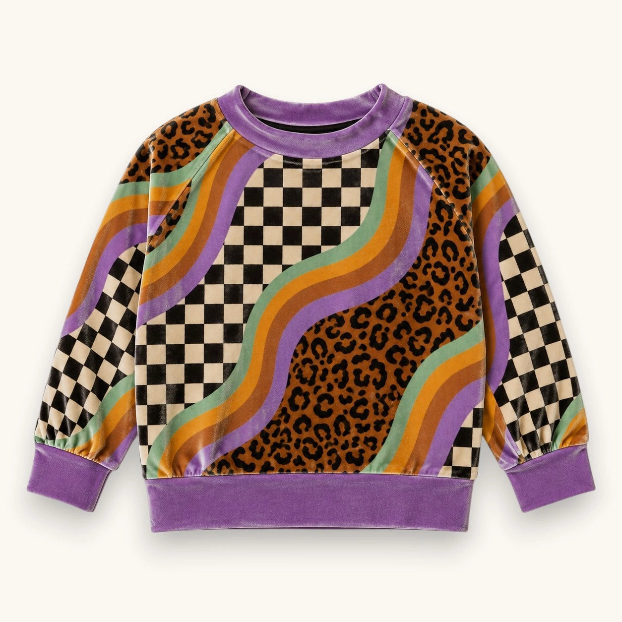 Girls Velvet Pullover