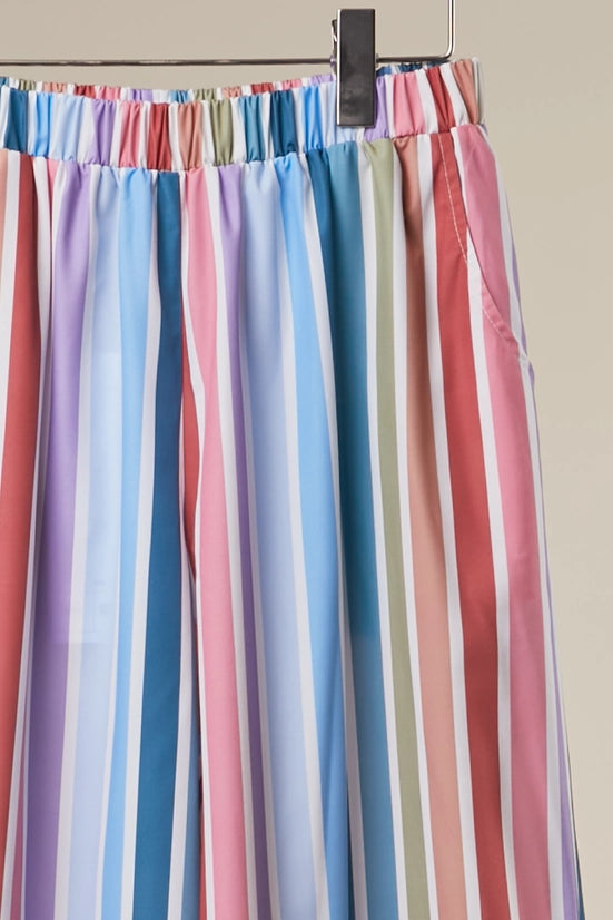 Multi Stripe Wide Leg Pants