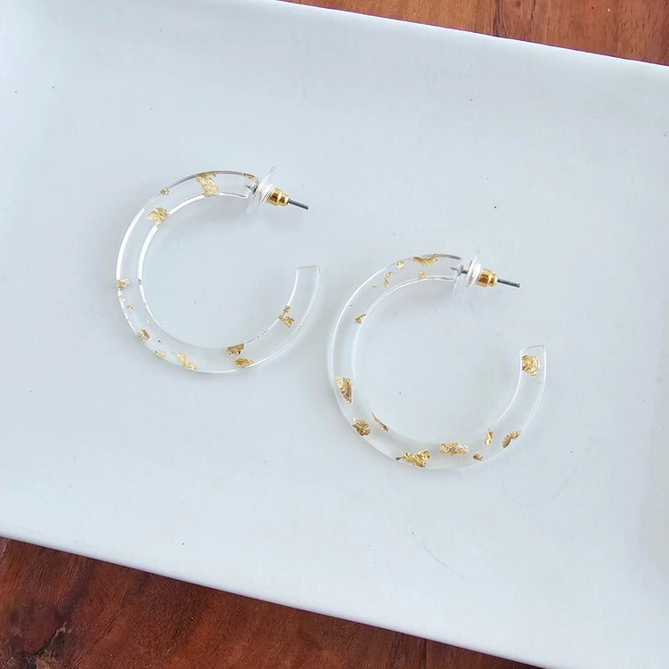 Gold Foil Camy Hoops