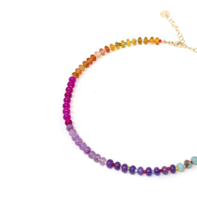 Multicolored Natural Stone Necklace