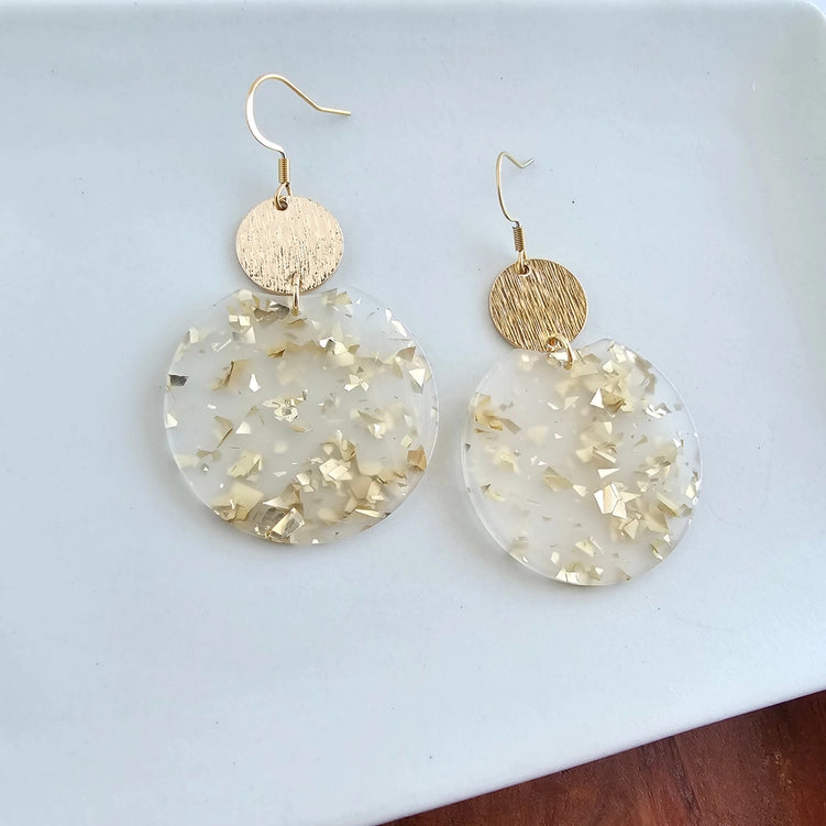 Zoey Gold Flake Earring