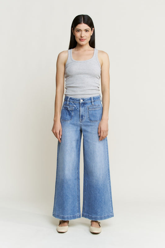 MICA Super High Ankle Wide Leg Jean
