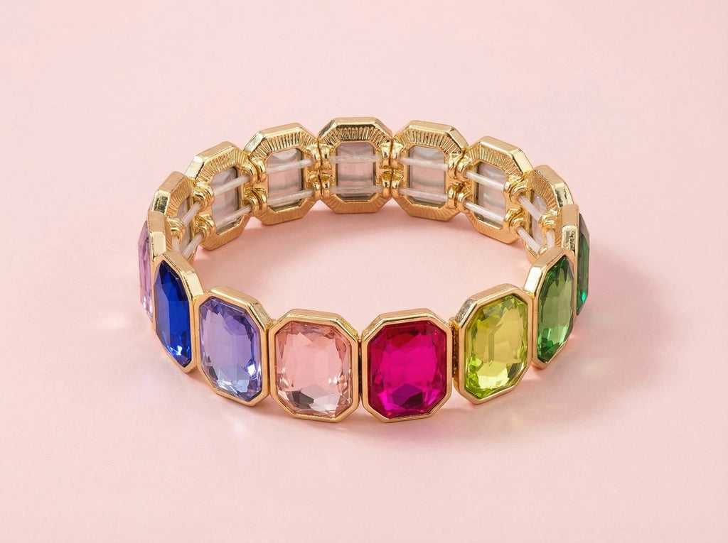 Simone Rainbow Octagon Bracelet