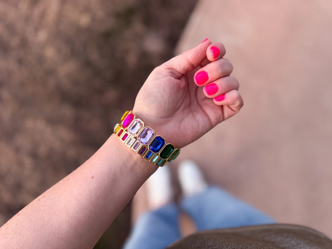 Simone Rainbow Octagon Bracelet