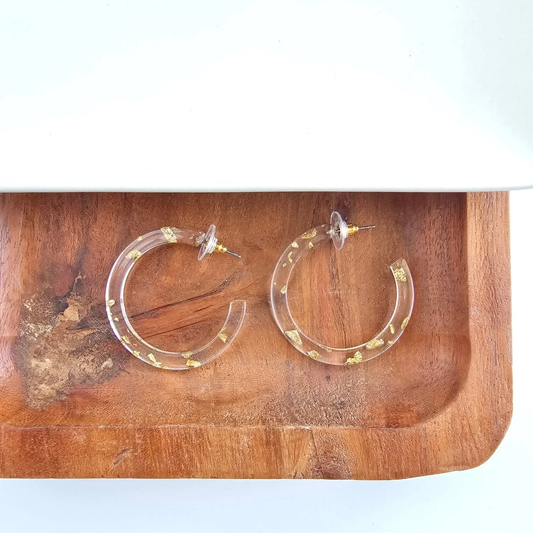 Gold Foil Camy Hoops