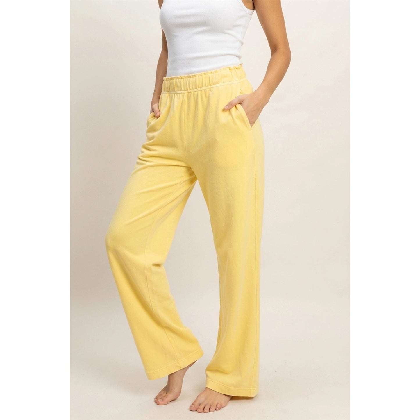 Pineapple High Waist Flare Pants