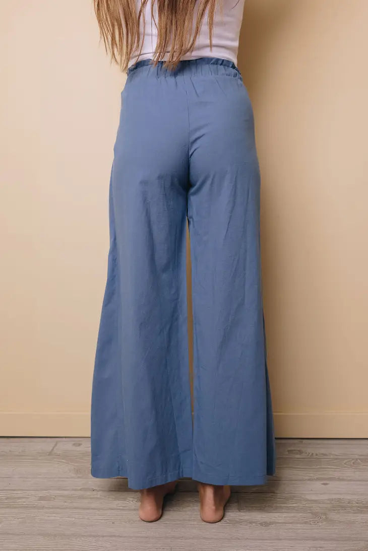 Manhattan Wrap Wide Leg Pants with Tie