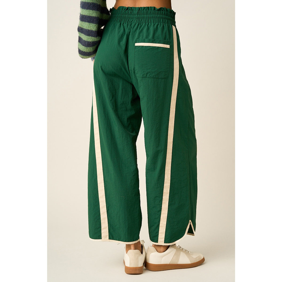Forest Sporty Stripe Barrel Pants