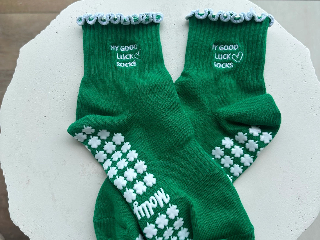 St. Baddie Shamrock Grip Socks