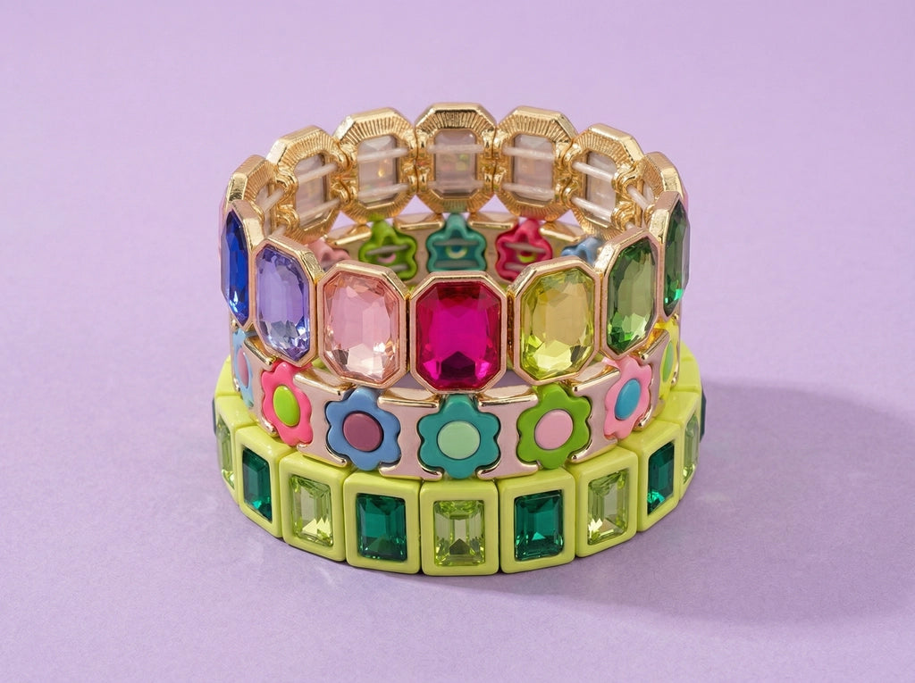 Simone Rainbow Octagon Bracelet
