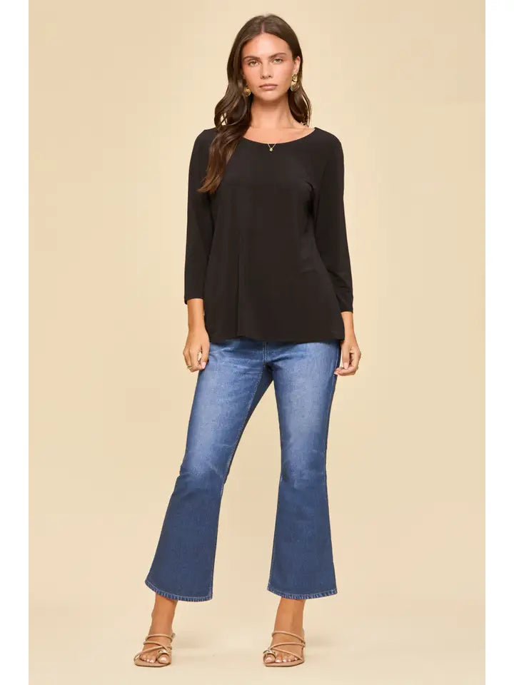 Classic Wrinkle Free Round Neck Top