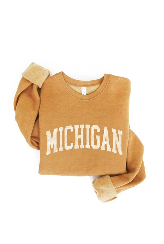 Heather Mustard Michigan Sweatshirt