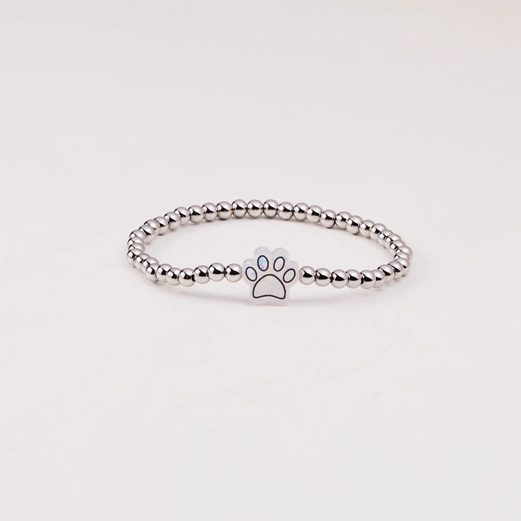 Holy Water Pawprint Bracelet in Silver