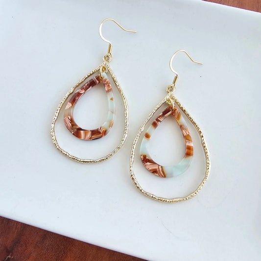Seafoam & Rust Savannah Earrings