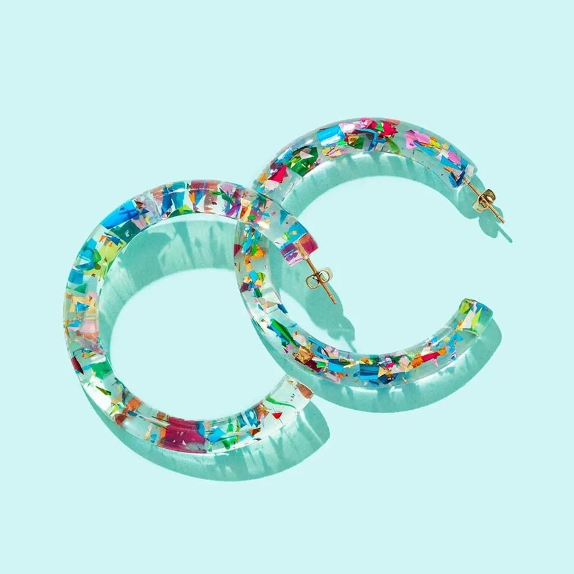 Colorful Confetti Hoops
