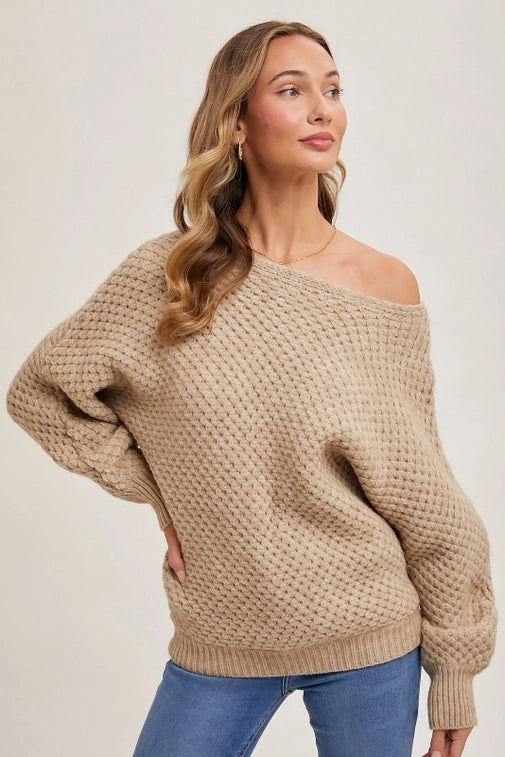 Latte Boatneck Pullover