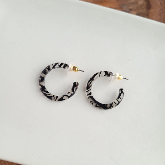 Black + Clear Cam Mini Hoops