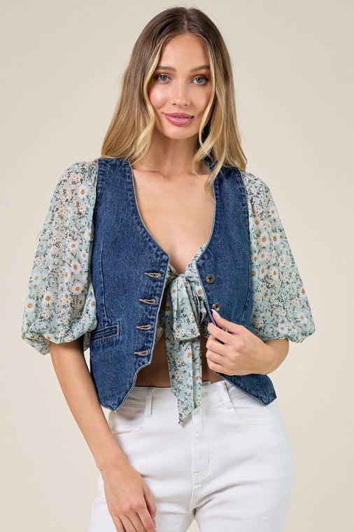 The West Structured Denim Vest