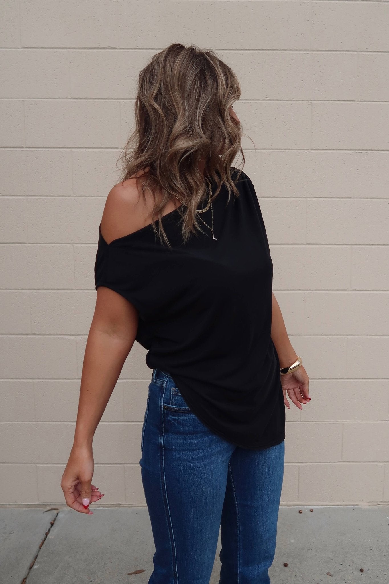 Free People Black Off The Shoulder Cascadia Tunic