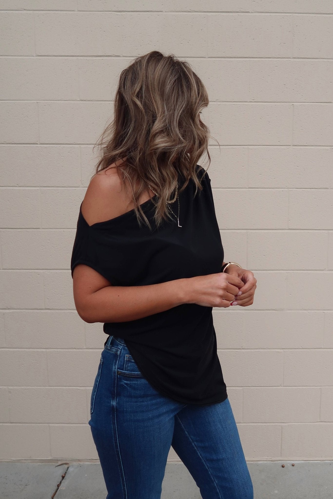 Free People Black Off The Shoulder Cascadia Tunic